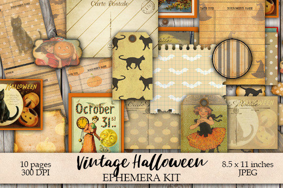 Download Vintage Halloween Ephemera Kit - Vintage Collection