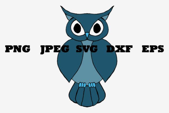 Download Navy Teal Owl Cutouts - Cutouts Collection