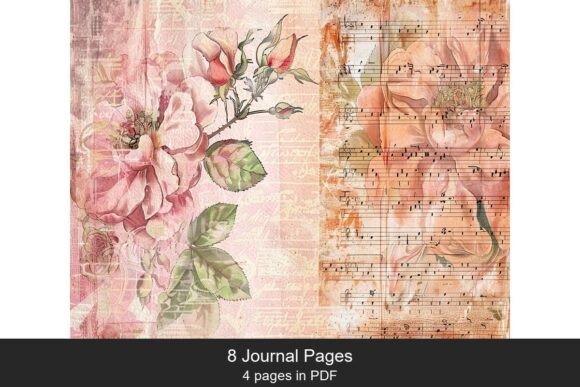 Download Pink Vintage Collage Pages - Vintage Collection