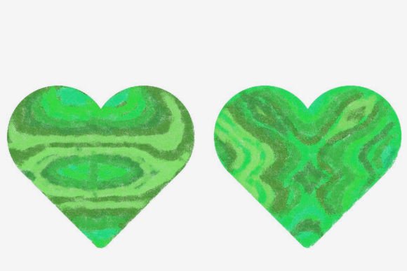 Download Moss Green Valentine Cutouts Watercolor - Cutouts Collection
