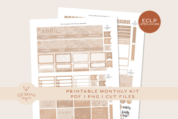 Download Classic Happy Planner Monthly Printable Planner Sticker Kit - Premium Resources