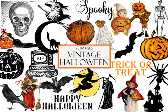 Download Vintage Halloween Clipart - Vintage Collection
