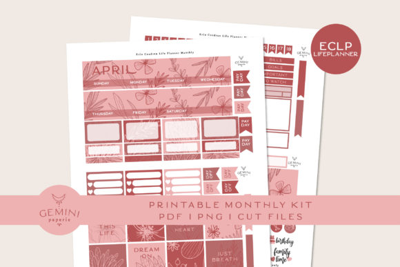 Download Classic Happy Planner Monthly Printable Planner Sticker Kit - Premium Resources