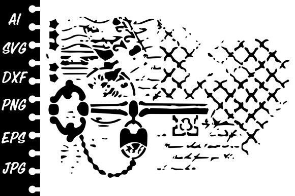 Download Stencil Vintage Key Grunge - Vintage Collection