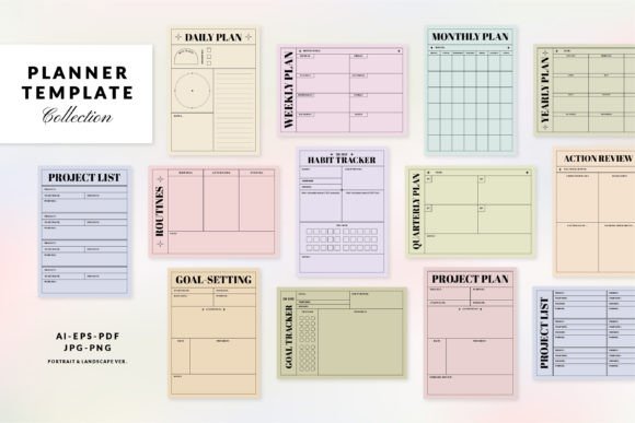 Download Printable Daily, Project, Goal Planners - Planners Collection